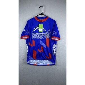 Primal Samaritan Cycling Jersey Mens XL Blue 2022 Bacon‎ Up 1/4 Zip Short Sleeve